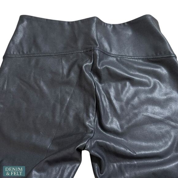 Time and Tru Faux Leather Leggings Black High Rise Women’s Pants Size M NWT - Picture 10 of 13